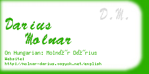 darius molnar business card